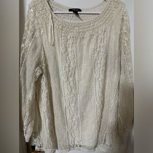Cream lace blouse